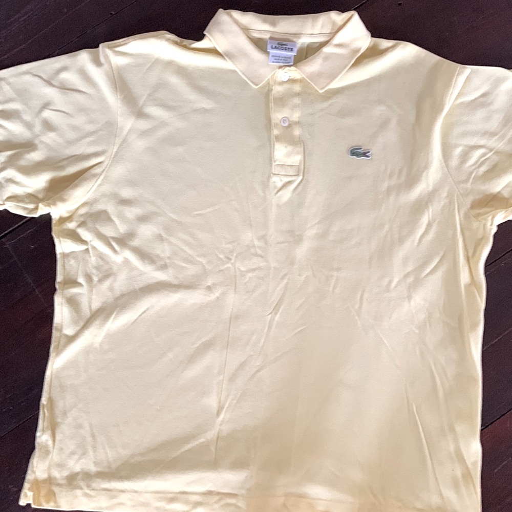 Lacoste men’s shirt. Yellow. Size 6.